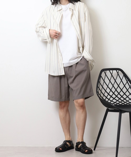 FUNALIVE(ファンアライブ)の「TECH Linen shorts / リネンショートパンツ unisex(その他パンツ・メンズ・ピンク/ブラック/グレイッシュベージュ/ミント/アイボリー・LL/M/L)」の19枚目の写真