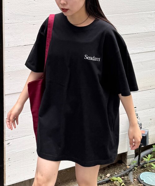 SEADAM（シーダム）の「【SEADAM】〈UNISEX〉ロゴ刺繍ワンポイントTEE（Tシャツ/カットソー・メンズ・インディゴブルー/グレー/ホワイト/ブラック・MEDIUM/LARGE/X-LARGE）」の2枚目の写真