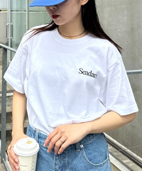 「SEADAM」 半袖Tシャツ LARGE ホワイト レディース
