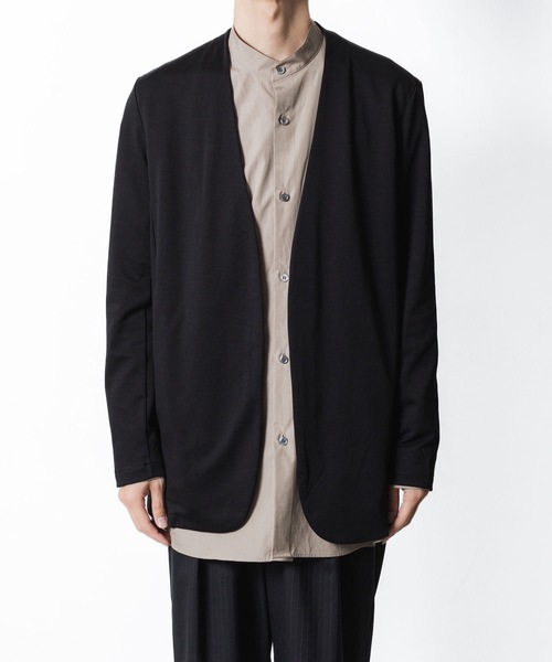 ATTACHMENT(アタッチメント)の「コットンダブルフェイス カラーレスカーディガン / COTTON DOUBLE FACE COLLARLESS CARDIGAN(カーディガン/ボレロ・メンズ・ブラック/キャメル/ダークグレー・1/3/2)」の22枚目の写真