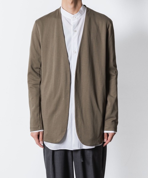 ATTACHMENT カラーレスカーディガン コットンダブルフェイス カラーレスカーディガン / COTTON DOUBLE FACE