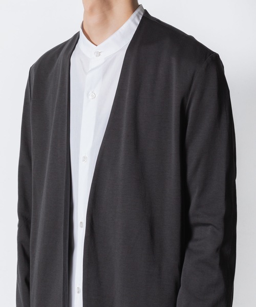 ATTACHMENT(アタッチメント)の「コットンダブルフェイス カラーレスカーディガン / COTTON DOUBLE FACE COLLARLESS CARDIGAN(カーディガン/ボレロ・メンズ・ブラック/キャメル/ダークグレー・1/3/2)」の17枚目の写真