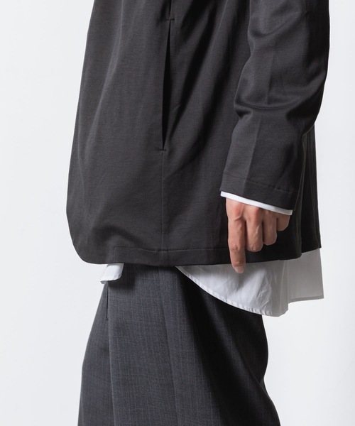 ATTACHMENT(アタッチメント)の「コットンダブルフェイス カラーレスカーディガン / COTTON DOUBLE FACE COLLARLESS CARDIGAN(カーディガン/ボレロ・メンズ・ブラック/キャメル/ダークグレー・1/3/2)」の19枚目の写真
