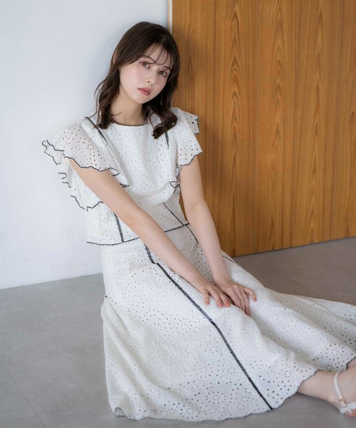 NOELA(ノエラ)の「【15周年】コットンレーススカート(スカート・レディース・オフホワイト/ベージュ/ライトグリーン・S/M)」の1枚目の写真