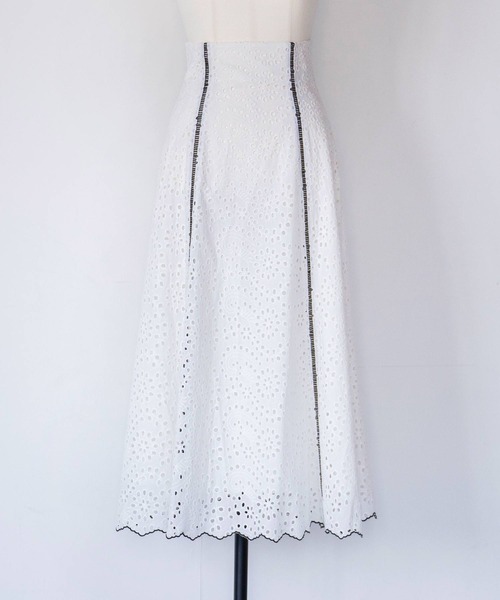 NOELA(ノエラ)の「【15周年】コットンレーススカート(スカート・レディース・オフホワイト/ベージュ/ライトグリーン・S/M)」の10枚目の写真