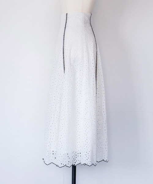 NOELA(ノエラ)の「【15周年】コットンレーススカート(スカート・レディース・オフホワイト/ベージュ/ライトグリーン・S/M)」の9枚目の写真