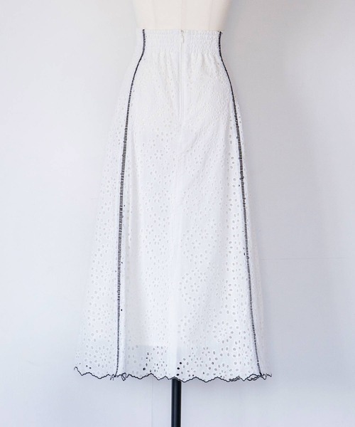 NOELA(ノエラ)の「【15周年】コットンレーススカート(スカート・レディース・オフホワイト/ベージュ/ライトグリーン・S/M)」の8枚目の写真