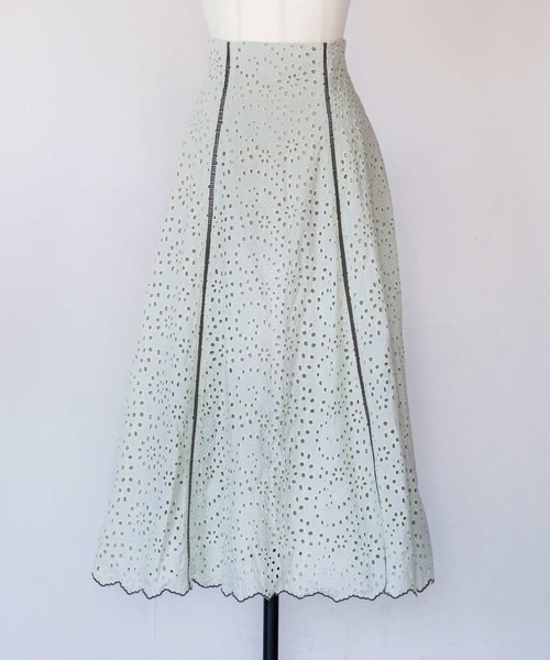 NOELA(ノエラ)の「【15周年】コットンレーススカート(スカート・レディース・オフホワイト/ベージュ/ライトグリーン・S/M)」の5枚目の写真