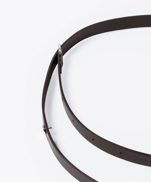 ATTACHMENT（アタッチメント）の「カウレザー バックルレスベルト / COW LEATHER BUCKLE LESS BELT（ベルト・メンズ・ブラック/ブラウン・3/1）」の4枚目の写真