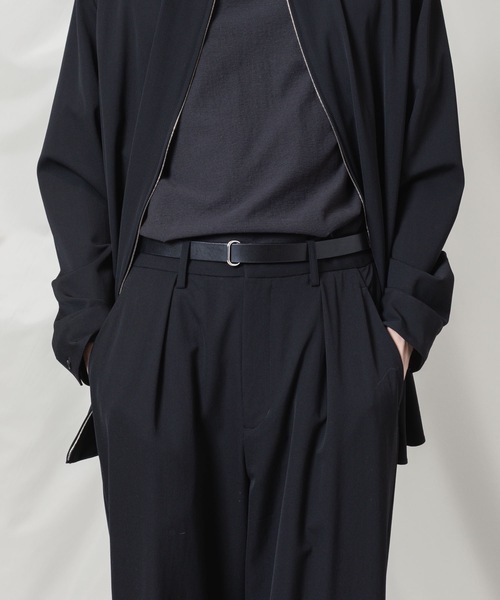 ATTACHMENT（アタッチメント）の「カウレザー バックルレスベルト / COW LEATHER BUCKLE LESS BELT（ベルト・メンズ・ブラック/ブラウン・3/1）」の14枚目の写真