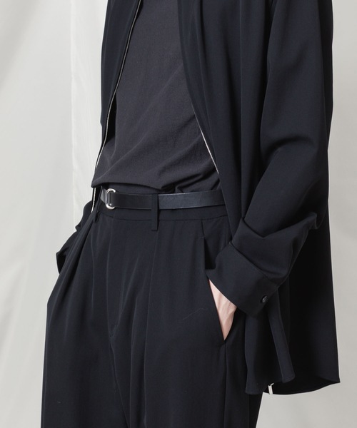 ATTACHMENT（アタッチメント）の「カウレザー バックルレスベルト / COW LEATHER BUCKLE LESS BELT（ベルト・メンズ・ブラック/ブラウン・3/1）」の15枚目の写真