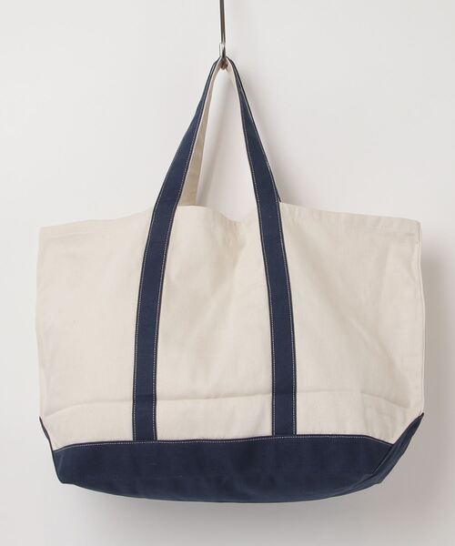 MANASTASH（マナスタッシュ）の「MANASTASH/マナスタッシュ  MANA HEMP TOTE LARGE/マナヘンプトート ラージ（トートバッグ・メンズ・ネイビー/レッド・F）」の6枚目の写真