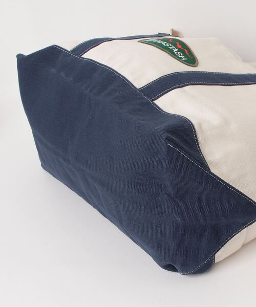 MANASTASH（マナスタッシュ）の「MANASTASH/マナスタッシュ  MANA HEMP TOTE LARGE/マナヘンプトート ラージ（トートバッグ・メンズ・ネイビー/レッド・F）」の5枚目の写真