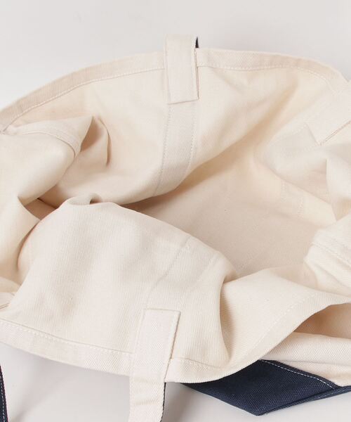 MANASTASH（マナスタッシュ）の「MANASTASH/マナスタッシュ  MANA HEMP TOTE LARGE/マナヘンプトート ラージ（トートバッグ・メンズ・ネイビー/レッド・F）」の4枚目の写真