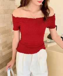オフショルダー」に該当するレッド/赤色系のファッション通販