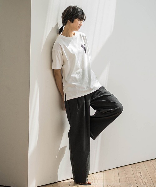 MAYSON GREY（メイソングレイ）の「タンブラーブッチャーイージーワイドパンツ≪手洗い可能 / セットアップ対応≫（その他パンツ・レディース・ブラック/グレー系その他/ブルー/チャコールグレー/ライトグレー/ブラウン・M）」の11枚目の写真