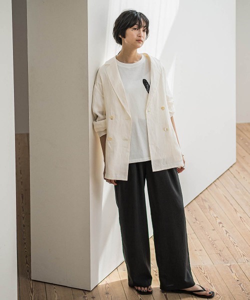 MAYSON GREY（メイソングレイ）の「タンブラーブッチャーイージーワイドパンツ≪手洗い可能 / セットアップ対応≫（その他パンツ・レディース・ブラック/グレー系その他/ブルー/チャコールグレー/ライトグレー/ブラウン・M）」の13枚目の写真