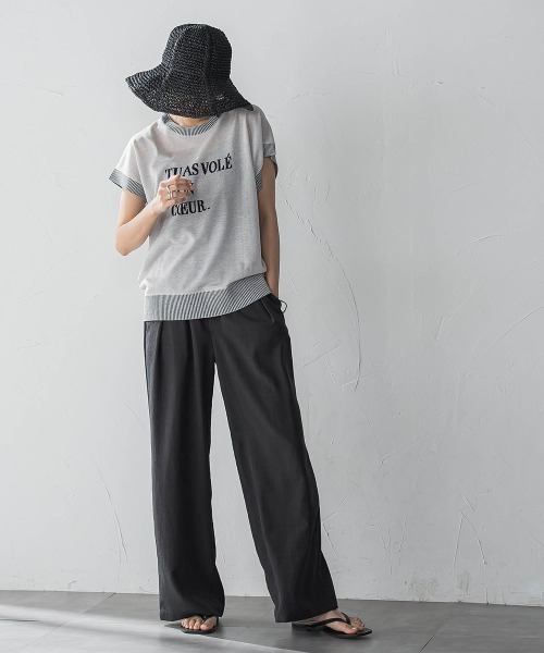 MAYSON GREY（メイソングレイ）の「タンブラーブッチャーイージーワイドパンツ≪手洗い可能 / セットアップ対応≫（その他パンツ・レディース・ブラック/グレー系その他/ブルー/チャコールグレー/ライトグレー/ブラウン・M）」の15枚目の写真