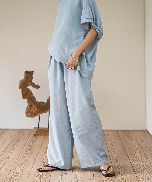 MAYSON GREY（メイソングレイ）の「タンブラーブッチャーイージーワイドパンツ≪手洗い可能 / セットアップ対応≫（その他パンツ・レディース・ブラック/グレー系その他/ブルー/チャコールグレー/ライトグレー/ブラウン・M）」の17枚目の写真