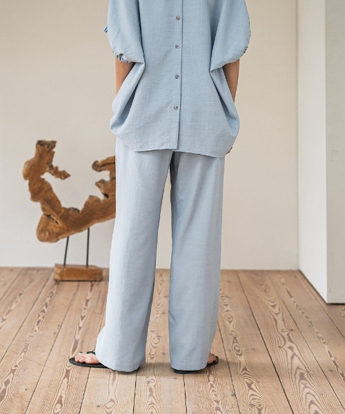 MAYSON GREY（メイソングレイ）の「タンブラーブッチャーイージーワイドパンツ≪手洗い可能 / セットアップ対応≫（その他パンツ・レディース・ブラック/グレー系その他/ブルー/チャコールグレー/ライトグレー/ブラウン・M）」の19枚目の写真