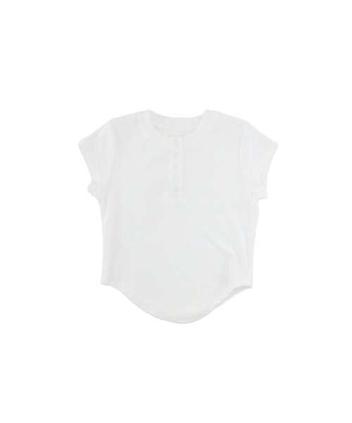 CeLess(セレス)の「Henley Neck Casual Tops / ヘンリーネックカジュアルトップス(Tシャツ/カットソー・レディース・ホワイト/ブラック・FREE)」の11枚目の写真