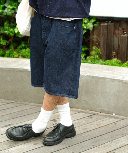 BROKEN BASE（ブロークンベース）の「12oz デニムショーツ（デニムパンツ・メンズ・インディゴブルー/ライトブルー・MEDIUM/LARGE）」の5枚目の写真
