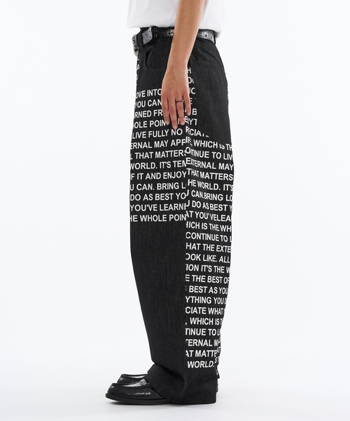 WISH FOR EVER（ウィッシュフォーエバー）の「DOCKING FONT RIGID DENIM / ドッキングフォントリジットデニム（デニムパンツ・メンズ・インディゴブルー/ブラック・LARGE/SMALL/MEDIUM）」の21枚目の写真