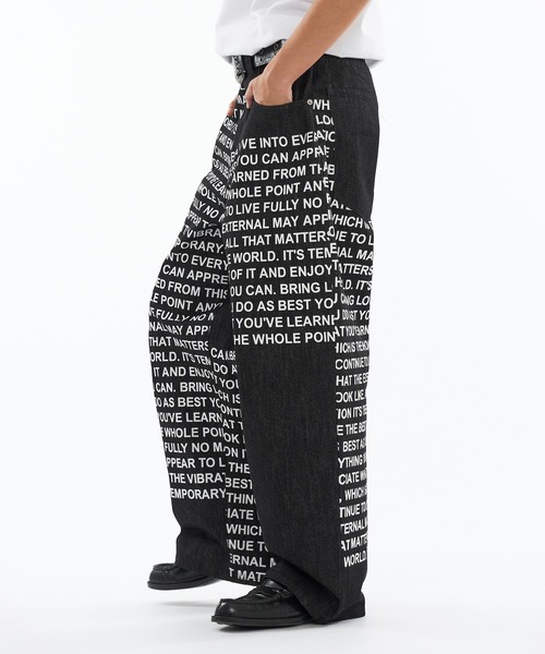 WISH FOR EVER（ウィッシュフォーエバー）の「DOCKING FONT RIGID DENIM / ドッキングフォントリジットデニム（デニムパンツ・メンズ・インディゴブルー/ブラック・LARGE/SMALL/MEDIUM）」の22枚目の写真