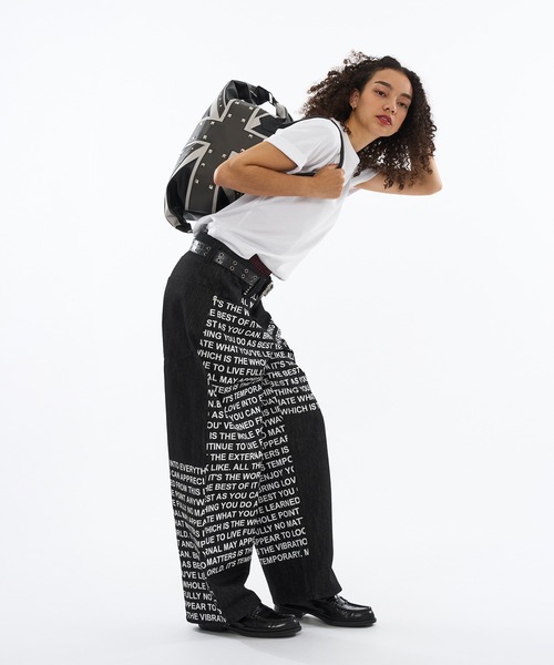 WISH FOR EVER（ウィッシュフォーエバー）の「DOCKING FONT RIGID DENIM / ドッキングフォントリジットデニム（デニムパンツ・メンズ・インディゴブルー/ブラック・LARGE/SMALL/MEDIUM）」の13枚目の写真