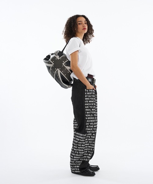 WISH FOR EVER（ウィッシュフォーエバー）の「DOCKING FONT RIGID DENIM / ドッキングフォントリジットデニム（デニムパンツ・メンズ・インディゴブルー/ブラック・LARGE/SMALL/MEDIUM）」の14枚目の写真