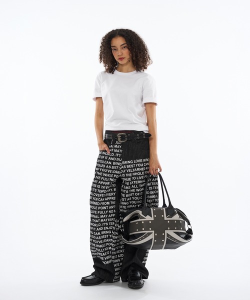 WISH FOR EVER（ウィッシュフォーエバー）の「DOCKING FONT RIGID DENIM / ドッキングフォントリジットデニム（デニムパンツ・メンズ・インディゴブルー/ブラック・LARGE/SMALL/MEDIUM）」の15枚目の写真