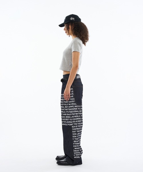 WISH FOR EVER（ウィッシュフォーエバー）の「DOCKING FONT RIGID DENIM / ドッキングフォントリジットデニム（デニムパンツ・メンズ・インディゴブルー/ブラック・LARGE/SMALL/MEDIUM）」の11枚目の写真