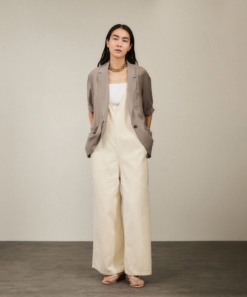SALON adam et ropé シアーハーフスリーブジャケット［洗える］ WEB限定】シアーハーフスリーブジャケット［洗える・冷房対策