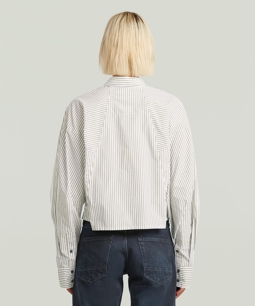 G-STAR(ジースター)の「MACRO BALLOON SHIRT/クロップドバルーンスリーブストライプシャツ/オーバーサイズシャツ(シャツ/ブラウス・レディース・ストライプ・SMALL/MEDIUM/X-SMALL)」の6枚目の写真
