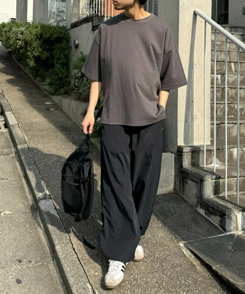 CIAOPANIC TYPY（チャオパニックティピー）の「【ユニセックス】ポンチハイカウントサイドスリットビッグシルエットTee（Tシャツ/カットソー・レディース・ブラック/チャコールグレー/ホワイト/ライトグレー/ブラウン/オフホワイト/グリーン・MEDIUM/LARGE/X-LARGE）」の19枚目の写真