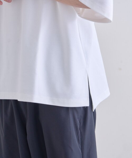 CIAOPANIC TYPY（チャオパニックティピー）の「【ユニセックス】ポンチハイカウントサイドスリットビッグシルエットTee（Tシャツ/カットソー・レディース・ブラック/チャコールグレー/ホワイト/ライトグレー/ブラウン/オフホワイト/グリーン・MEDIUM/LARGE/X-LARGE）」の17枚目の写真