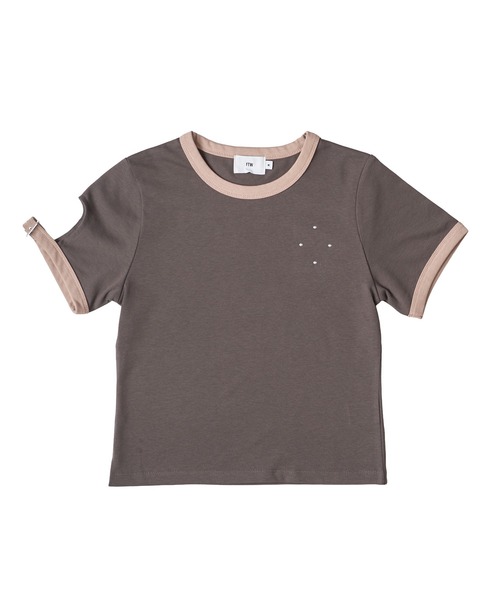FTW(エフティダブリュー)の「BUCKLE BELT RINGER TEE(Tシャツ/カットソー・レディース・オフホワイト/チャコールグレー/ライトブルー・MEDIUM/SMALL)」の11枚目の写真