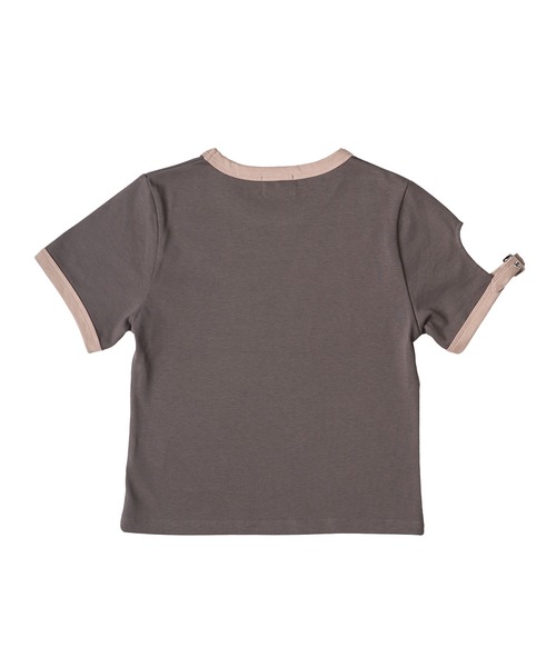 FTW(エフティダブリュー)の「BUCKLE BELT RINGER TEE(Tシャツ/カットソー・レディース・オフホワイト/チャコールグレー/ライトブルー・MEDIUM/SMALL)」の12枚目の写真