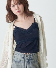 RAY CASSIN | 【サイズ展開あり】ベロアパット付レースキャミソール(キャミソール)