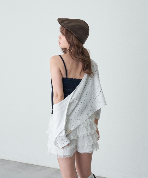 RAY CASSIN（レイカズン）の「【サイズ展開あり】ベロアパット付レースキャミソール（キャミソール・レディース・アイボリー/ネイビー・S/FREE）」の21枚目の写真