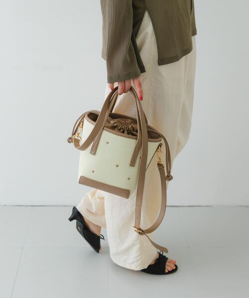 セール】『WEB/一部店舗限定カラー』刺繍バケツバッグ（ハンドバッグ