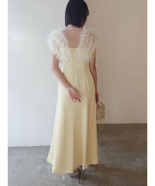 LAGUNAMOON（ラグナムーン）の「LADYノースリーブボレロキャミワンピース 結婚式 お呼ばれ（ドレス・レディース・イエロー/ライトブルー/ブラック・MEDIUM/SMALL）」の12枚目の写真