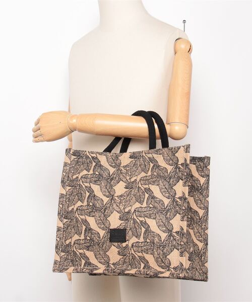 MAISON mou（メゾンムー）の「【Swaraj/スワラージ】ジュートBOX型バッグ（Ｍ）ポーチ付き（トートバッグ・レディース・ナチュラル/ブラック系その他・FREE）」の8枚目の写真