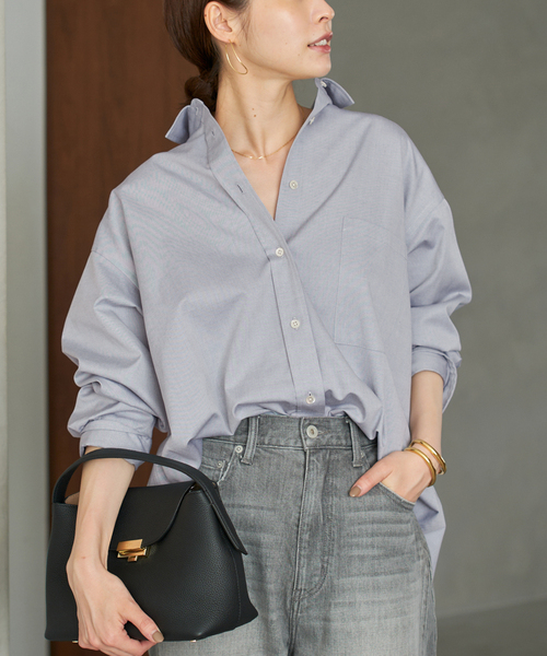 Plage (プラージュ) les Tendre standard シャツ ブラック FREE plage（プラージュ）の「《追加》les Tendre ox loose シャツ（シャツ