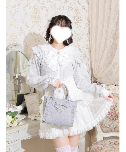 バロン♡花うさぎハリネズミ♡丸底　2wayショルダーバッグ さきまるちゃんコラボ?キラキラビジュー2wayショルダーバッグ