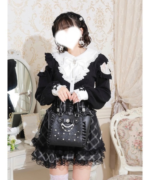 NOEMIE(ノエミー)の「【さきまるちゃんコラボ】キラキラビジュー2wayショルダーバッグ(ショルダーバッグ・レディース・ピンク/ライトグレー/オフホワイト/ブラック・ONE SIZE)」の22枚目の写真