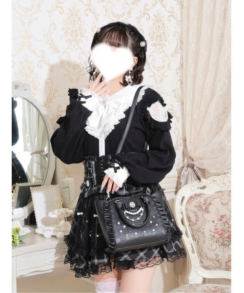 NOEMIE(ノエミー)の「【さきまるちゃんコラボ】キラキラビジュー2wayショルダーバッグ(ショルダーバッグ・レディース・ピンク/ライトグレー/オフホワイト/ブラック・ONE SIZE)」の20枚目の写真