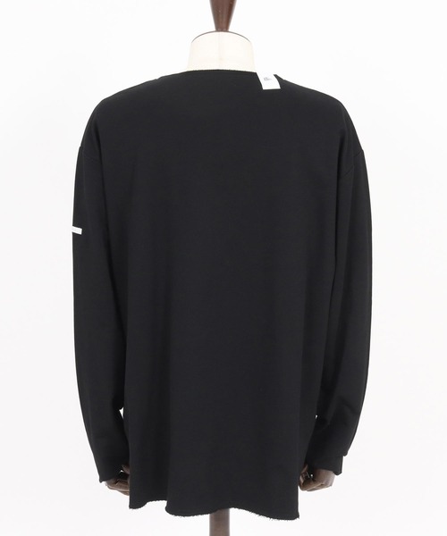 GLIMCLAP（グリムクラップ）の「msw1705-Boxy silhouette long sleeve T-shirt-Mini pile sweat fabric- スウェット（Tシャツ/カットソー・メンズ・ホワイト/ブラック・S/M/L）」の19枚目の写真