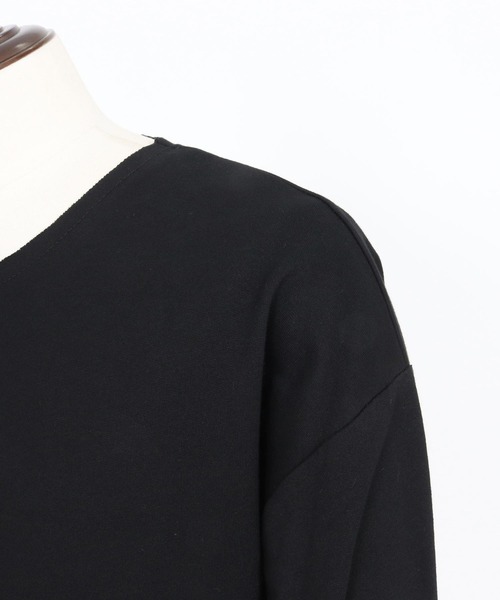 GLIMCLAP（グリムクラップ）の「msw1705-Boxy silhouette long sleeve T-shirt-Mini pile sweat fabric- スウェット（Tシャツ/カットソー・メンズ・ホワイト/ブラック・S/M/L）」の22枚目の写真