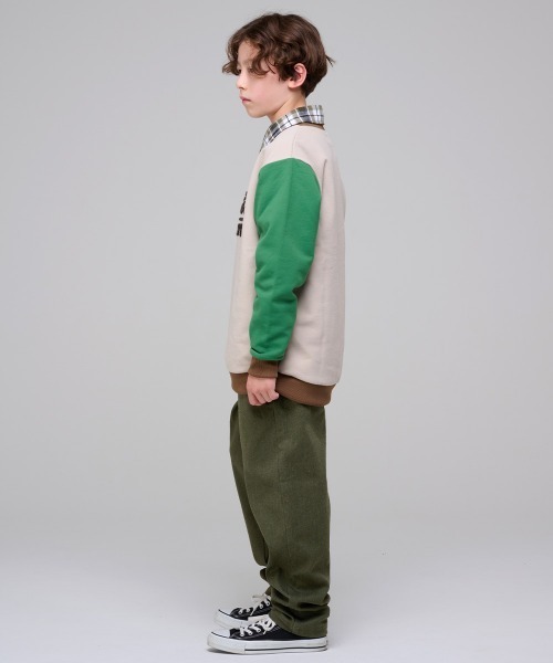 KRIFF MAYER Kid's Collection（クリフメイヤーキッズコレクション）の「裏起毛カラーデニムゆったりパンツ（デニムパンツ・キッズ・ネイビー/カーキ/ベージュ/ブラック・150/140/130/120/170/160）」の6枚目の写真